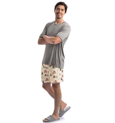 Pijama Masculino Curto Lyla Summer - Imagem 3 - Mobile