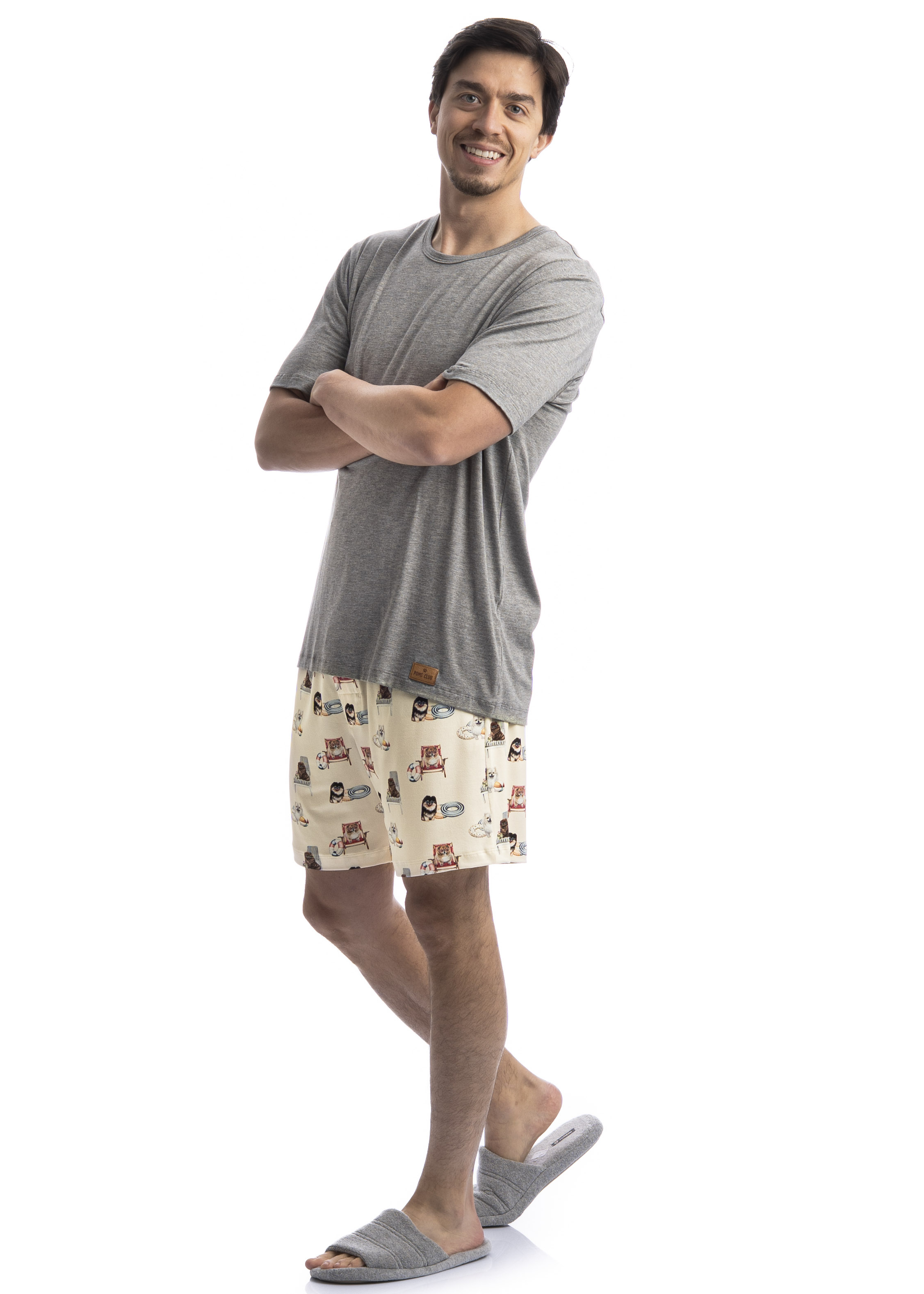 Pijama Masculino Curto Lyla Summer - Imagem 3 - Mobile