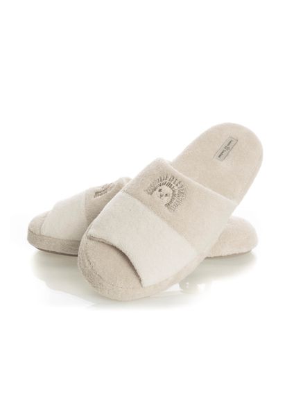 Chinelo Em Atoalhado Aberto Forest Branco - Imagem 1