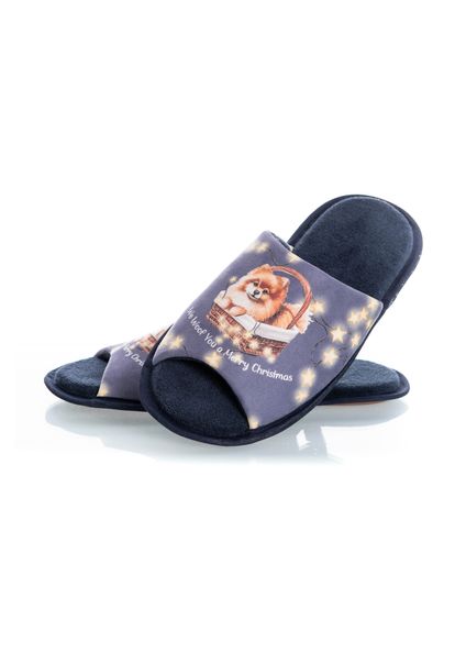 Chinelo Aberto Em Atoalhado Jolly Azul-marinho - Imagem 1