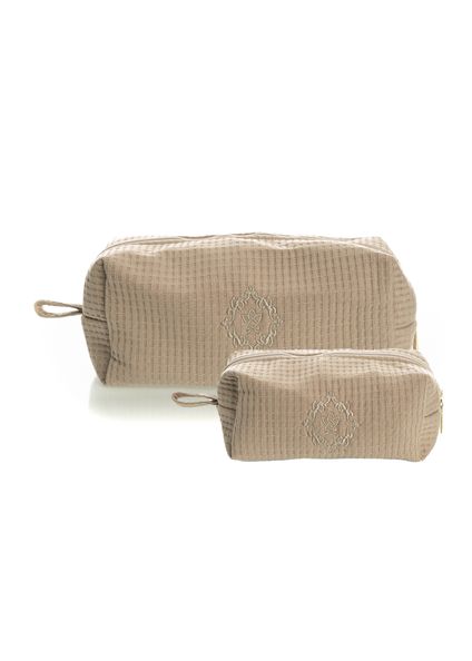 Conjunto Necessaire Piquet Bege - Imagem 1