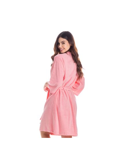 Robe Feminino Curto Em Atoalhado Liss - Imagem 2 - Desktop