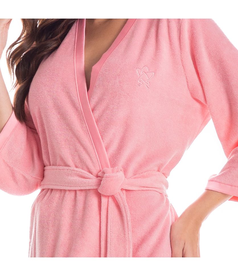 Robe Feminino Curto Em Atoalhado Liss - Imagem 5 - Desktop