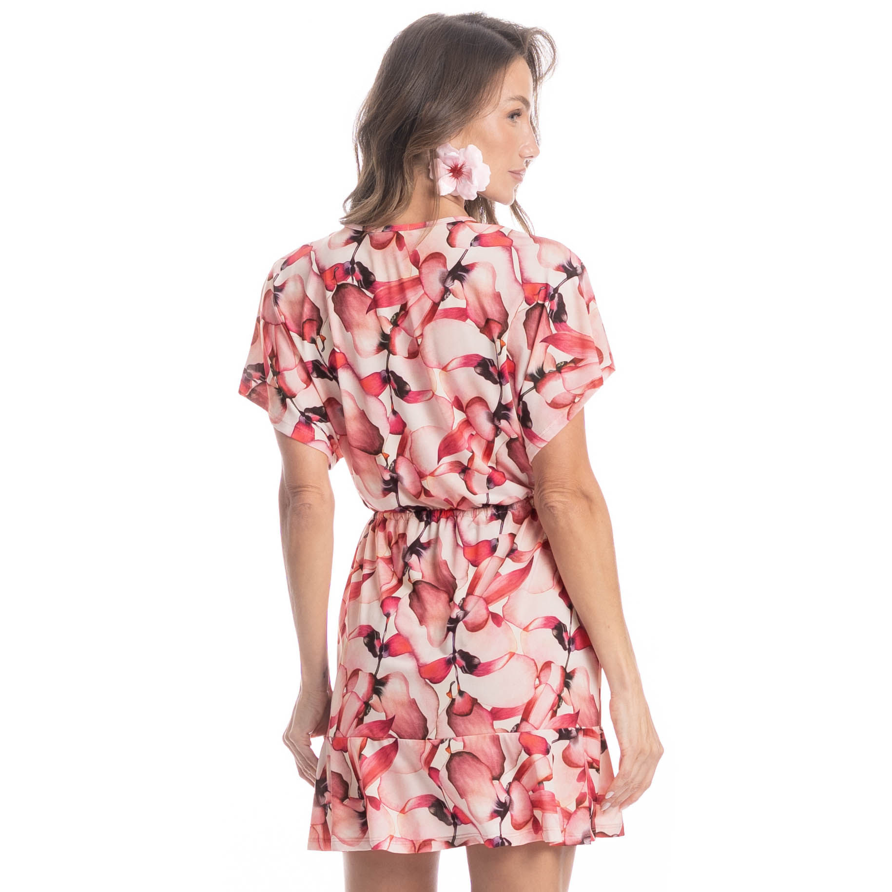 Kaftan Curto Alba Rosa - Imagem 2