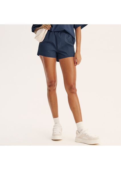 Shorts Com  Bolsos Alfa Sport Vivame Azul-marinho - Imagem 1