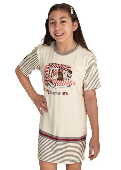 Camisão Infantil Lyla Summer Branco - Imagem 1