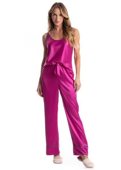 Pijama Longo Valentine Rosa-2 - Imagem 1