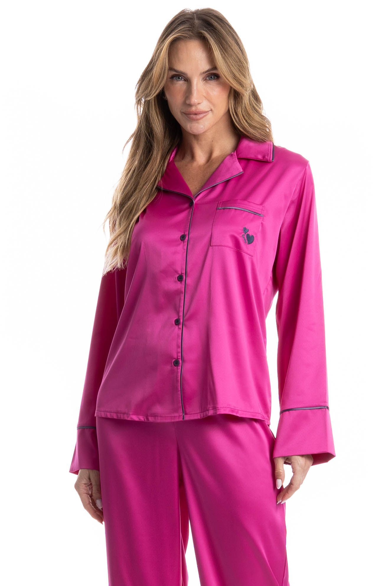 Pijama Longo Americano Valentine - Imagem 3 - Mobile