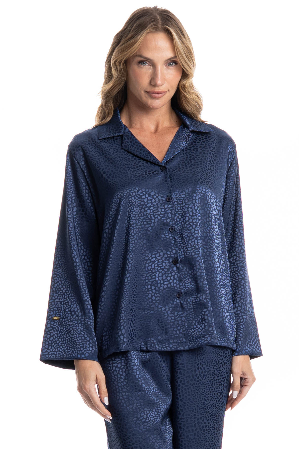 Pijama Longo Americano Marina - Imagem 3 - Mobile