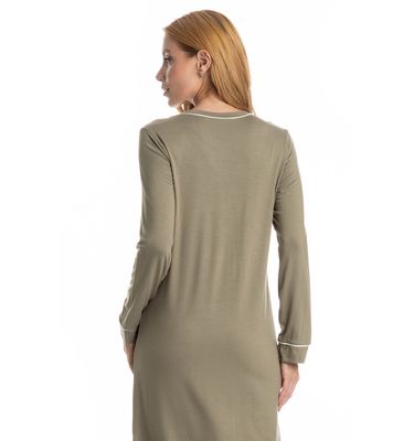 Camisão Midi Manga Longa Lisa - Imagem 4 - Mobile