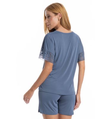Pijama Feminino Shortão Amanda - Imagem 2 - Mobile