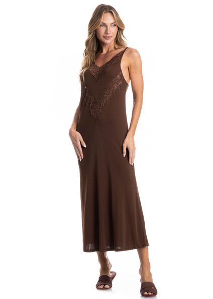 Camisola Midi Liz Marrom - Imagem 1