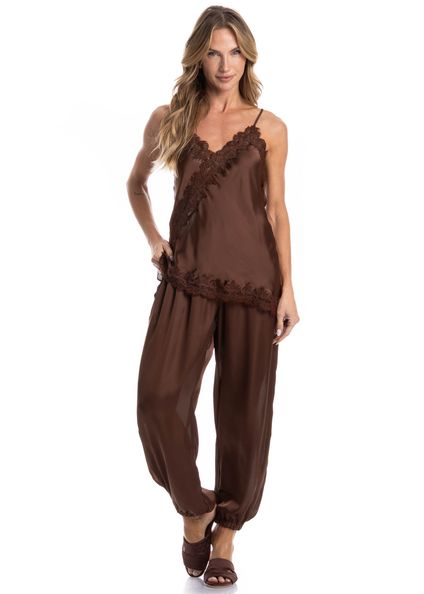 Conjunto Longo Liz Marrom - Imagem 1