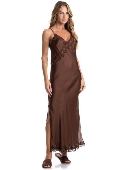 Slip Dress Liz Marrom - Imagem 1