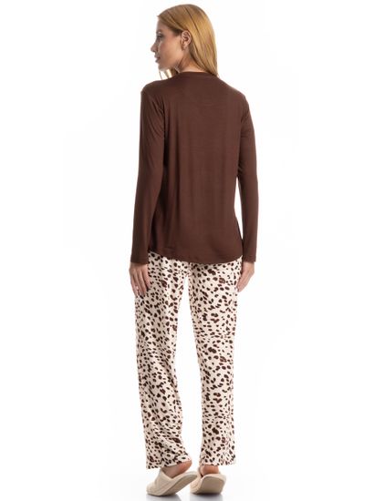 Pijama Feminino Longo Antonella - Imagem 2 - Desktop