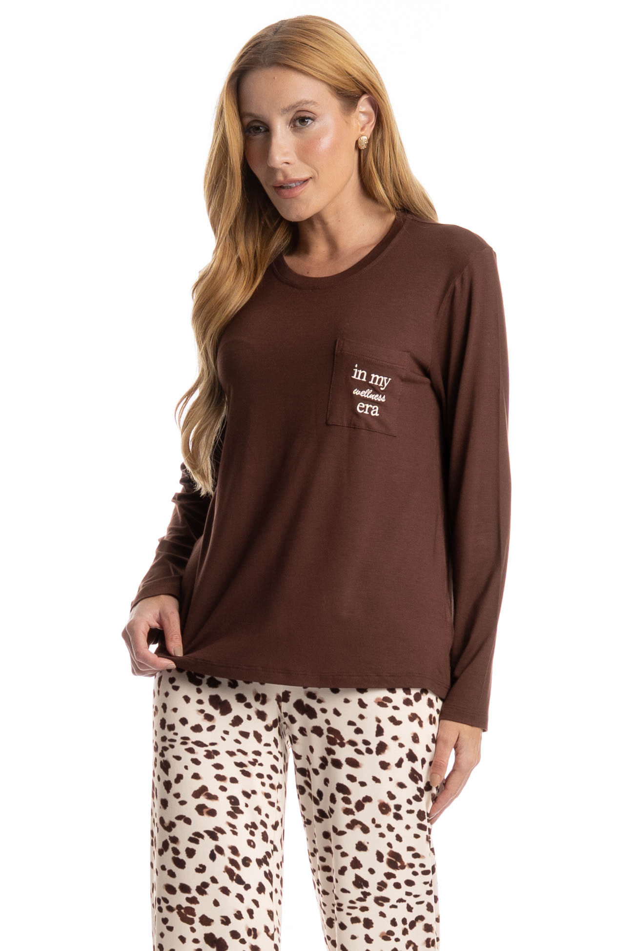 Pijama Feminino Longo Antonella - Imagem 3 - Mobile