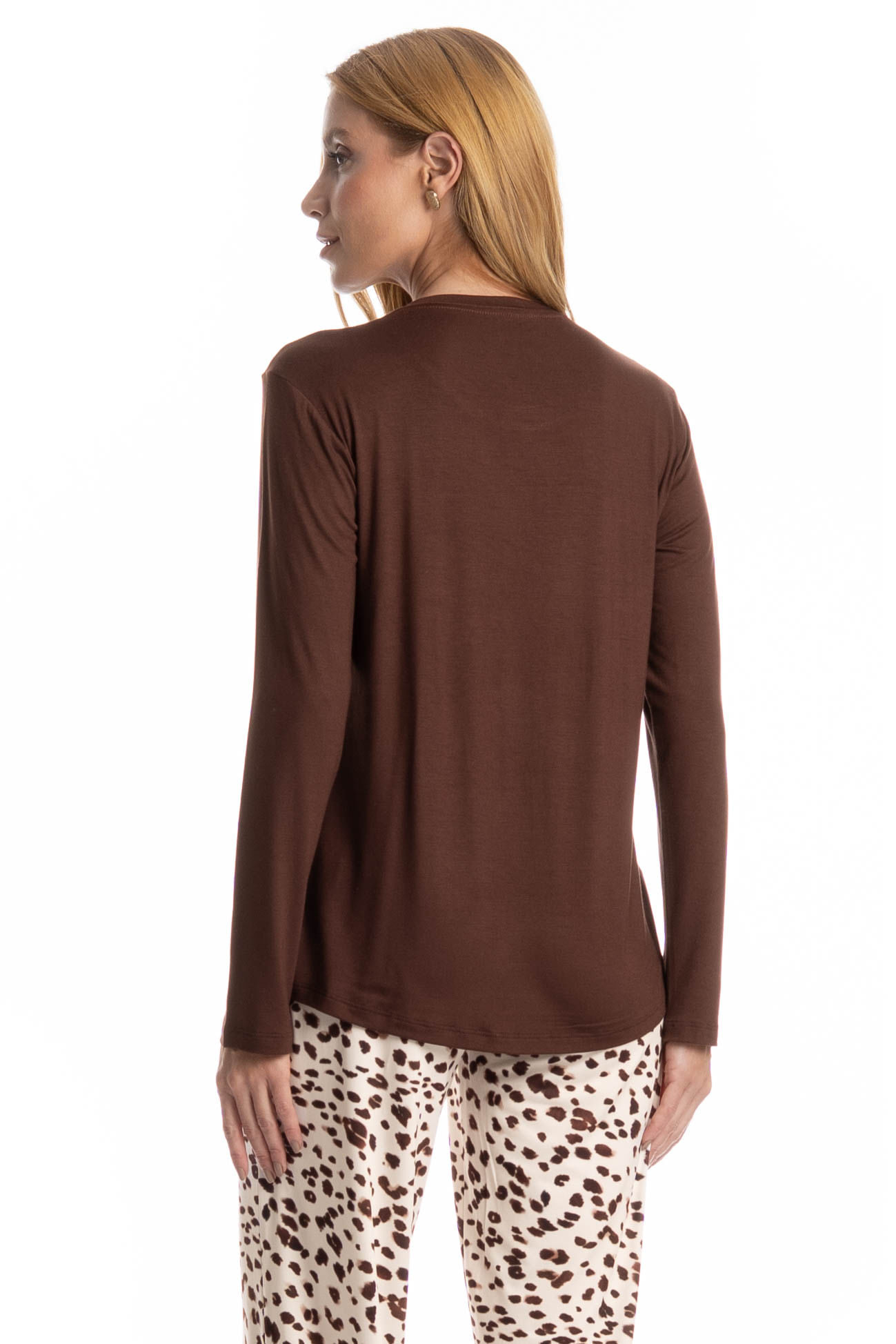 Pijama Feminino Longo Antonella - Imagem 4 - Mobile