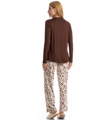 Pijama Feminino Longo Antonella - Imagem 2 - Mobile