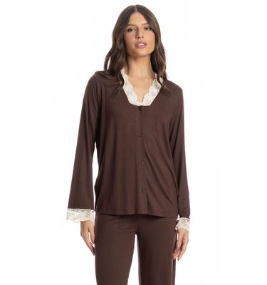 Pijama Longo Americano Sépia - Imagem 3 - Mobile