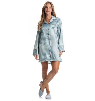 Camisão Manga Longa Abotoado Clara - Imagem 3 - Mobile