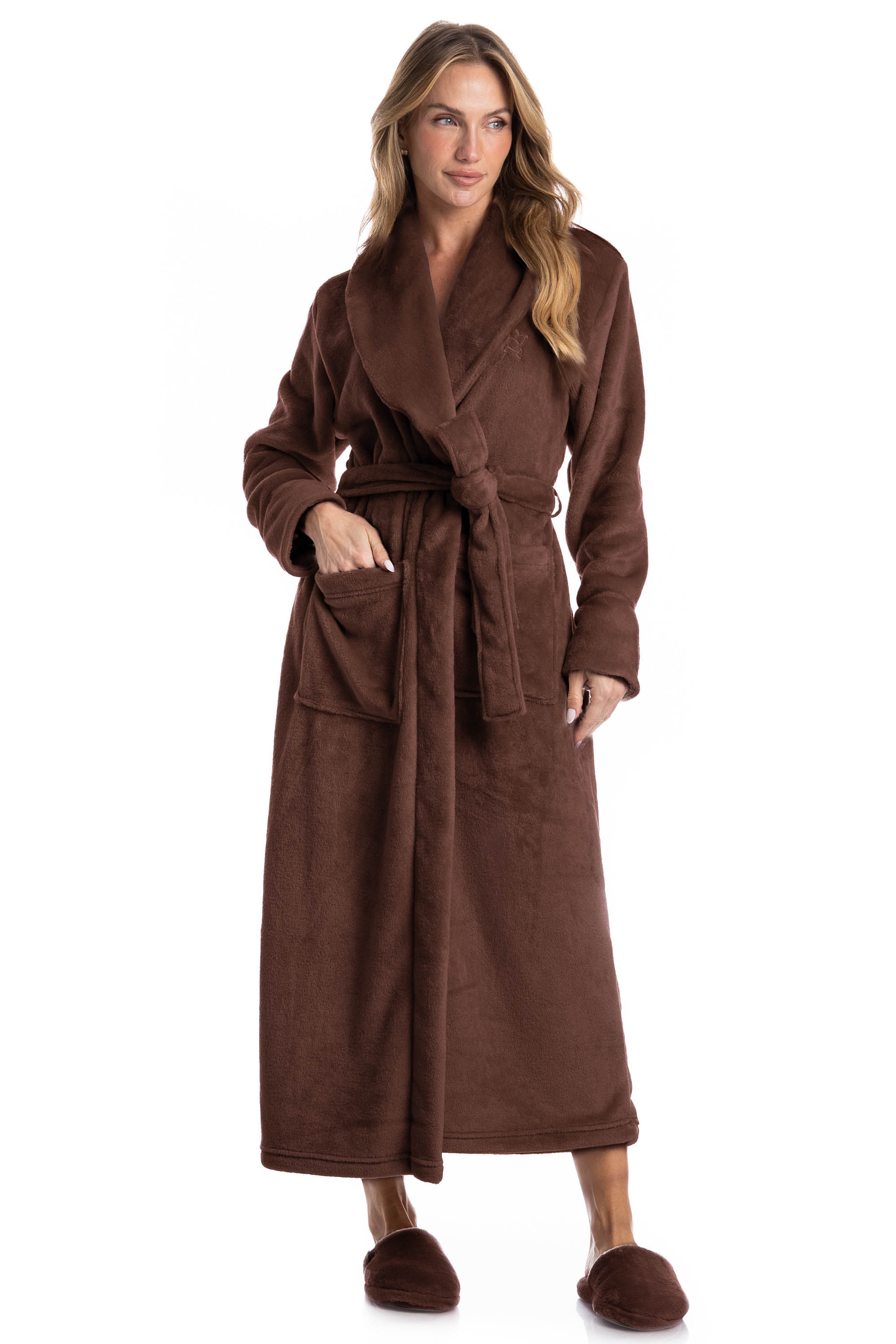 Robe Longo Pétala Marrom - Imagem 1