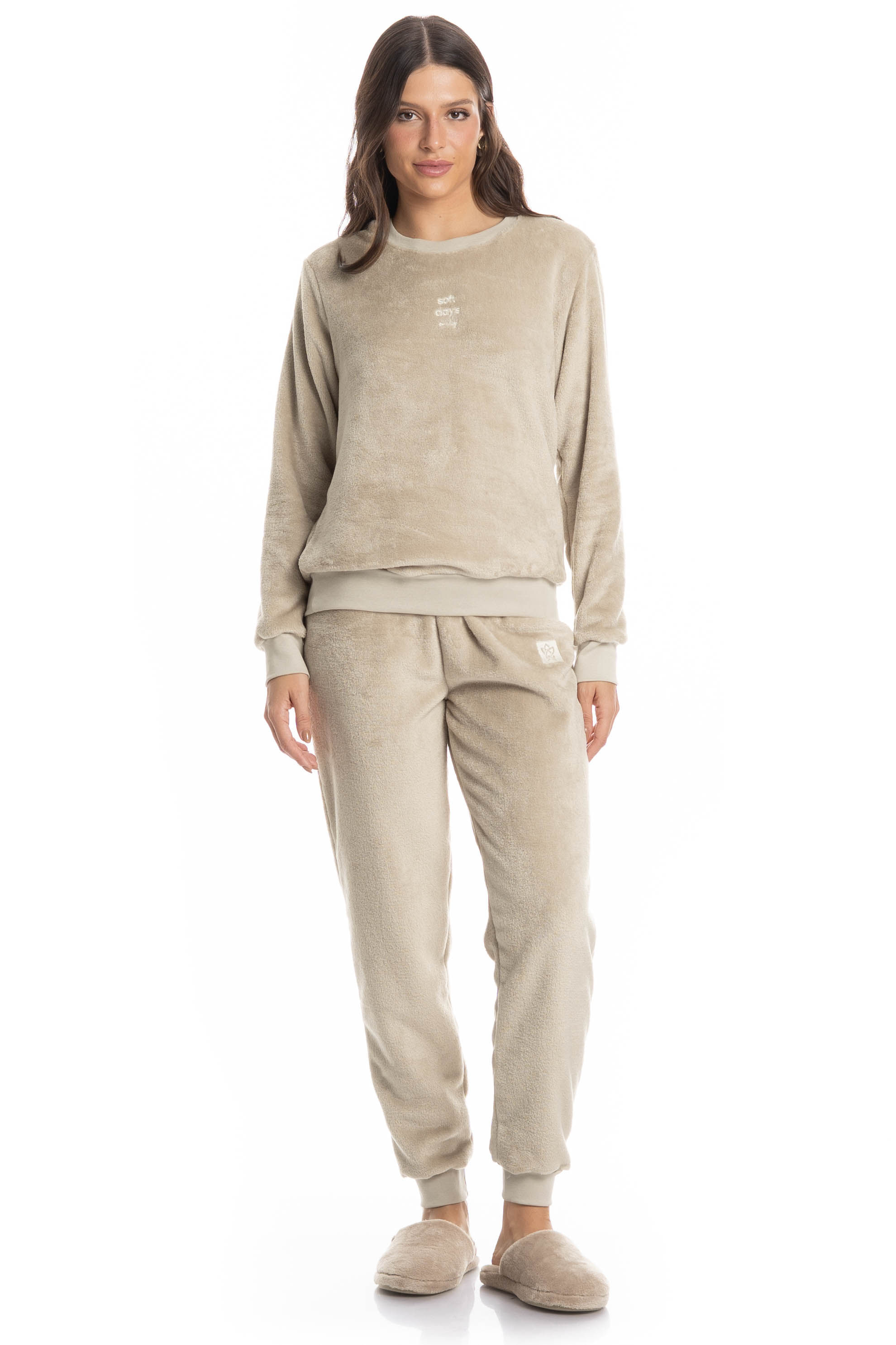 Pijama Feminino Longo Pétala - Imagem 1