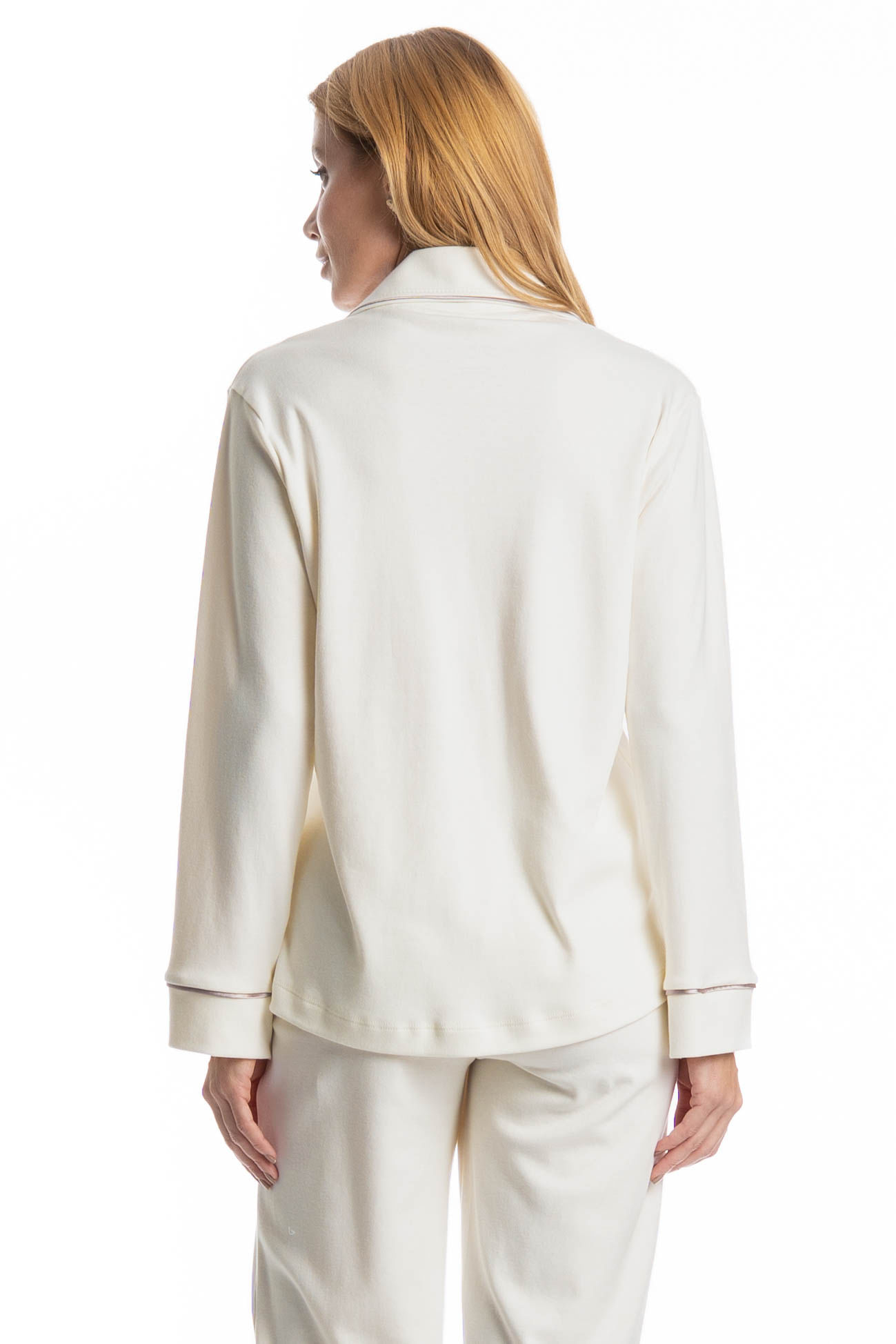Pijama Feminino Longo Americano Louise - Imagem 4 - Mobile