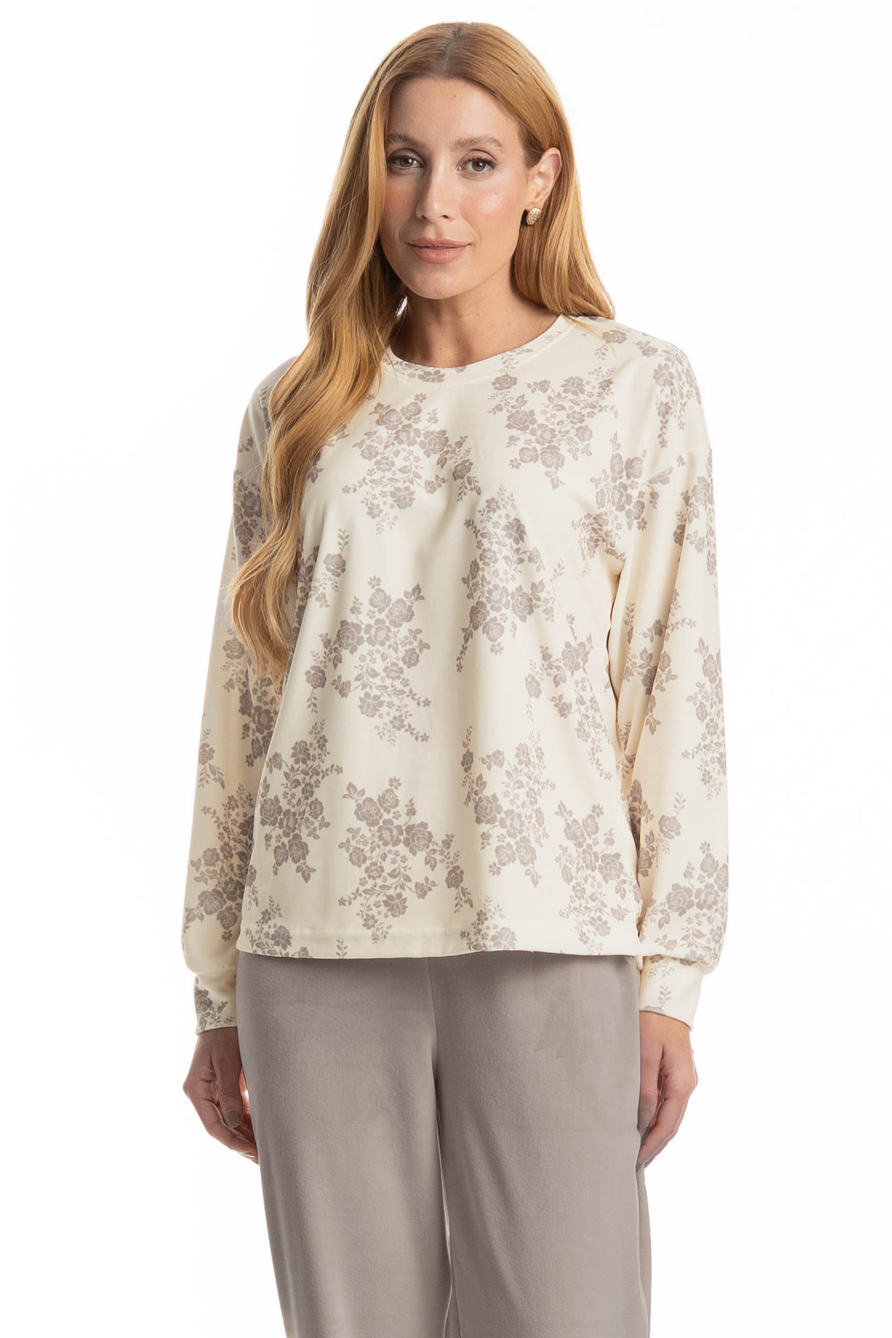 Pijama Longo Velvet Clarisse - Imagem 3 - Mobile