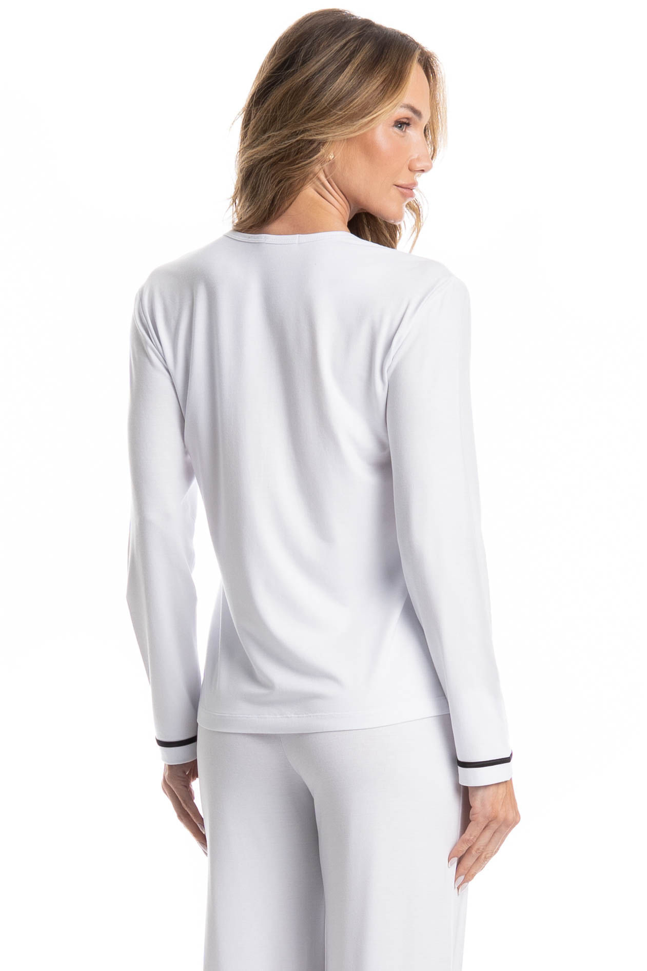 Pijama Feminino Longo Selene - Imagem 4 - Mobile