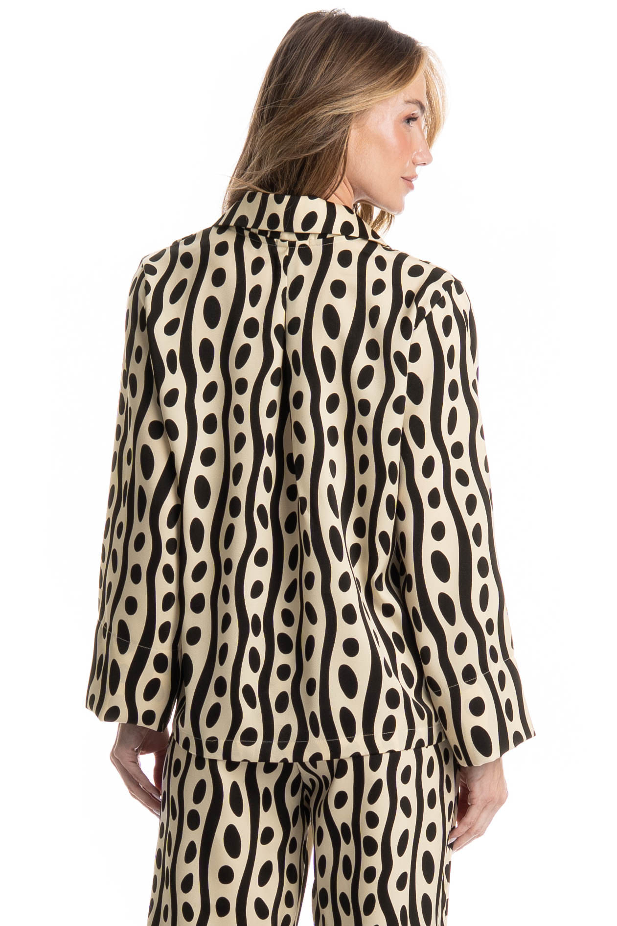 Pijama Feminino Longo Americano Lara - Imagem 4 - Mobile