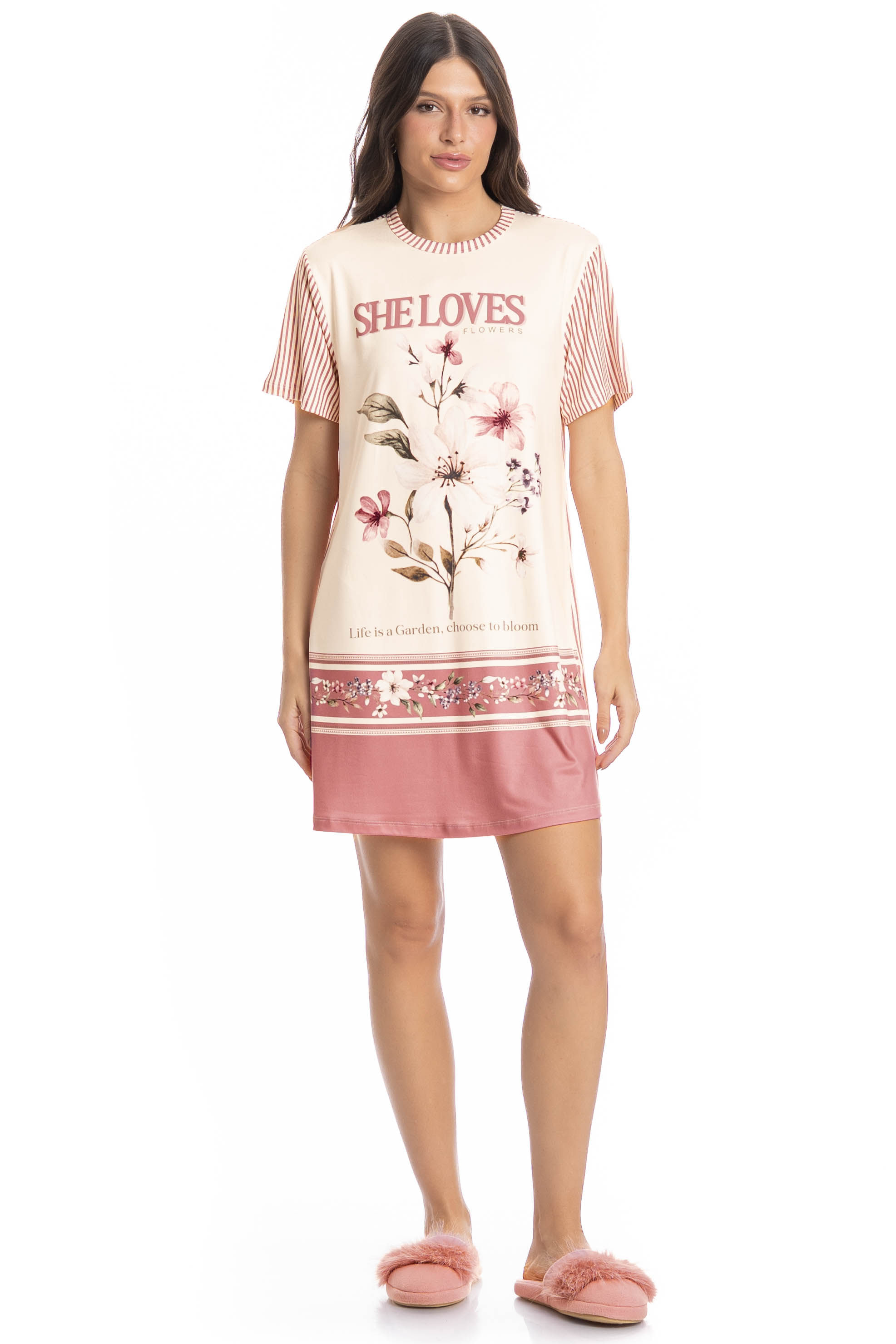 Camisão Feminino Flor - Imagem 3 - Mobile