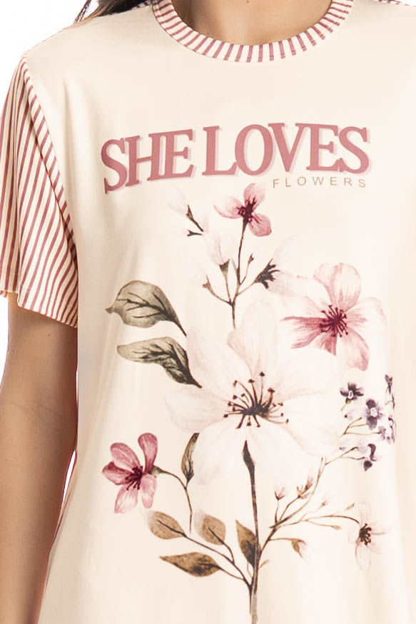 Camisão Feminino Flor - Imagem 5 - Mobile