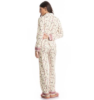Pijama Longo Americano Flor - Imagem 2 - Mobile