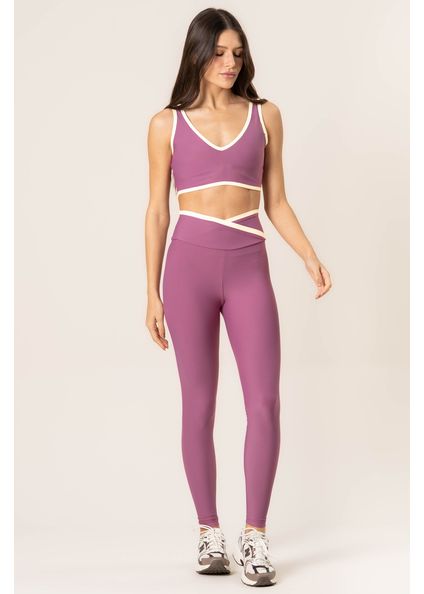 Calça Legging Wrap Shape Dark Rose Rosa-2 - Imagem 1