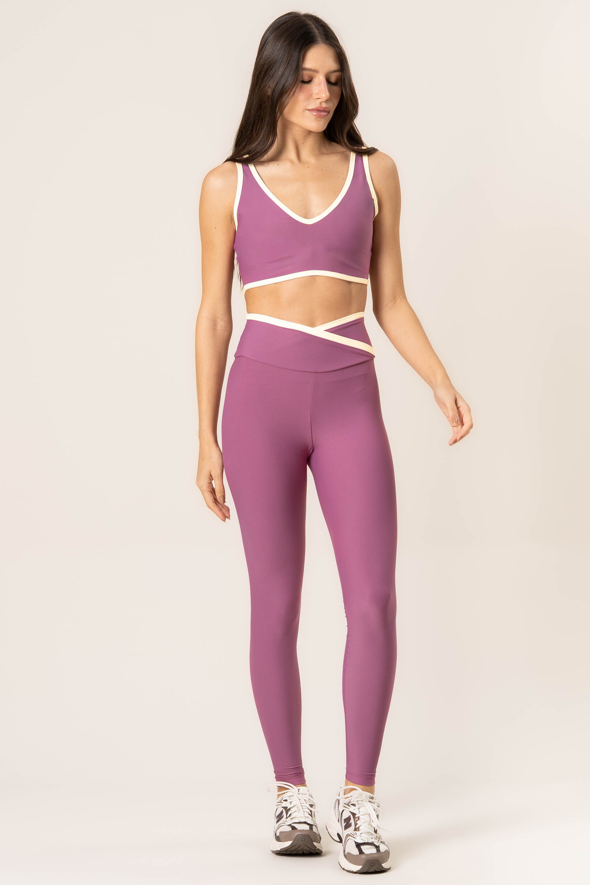 Calça Legging Wrap Shape Dark Rose Rosa-2 - Imagem 1