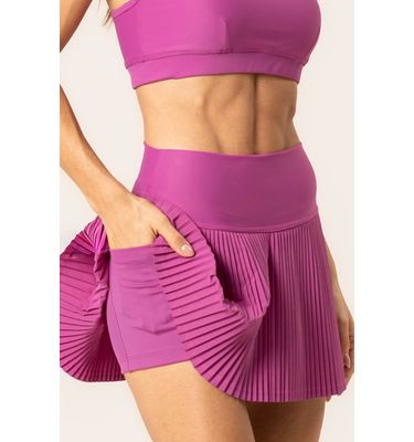 Short Saia Plissado Magenta - Imagem 5 - Mobile