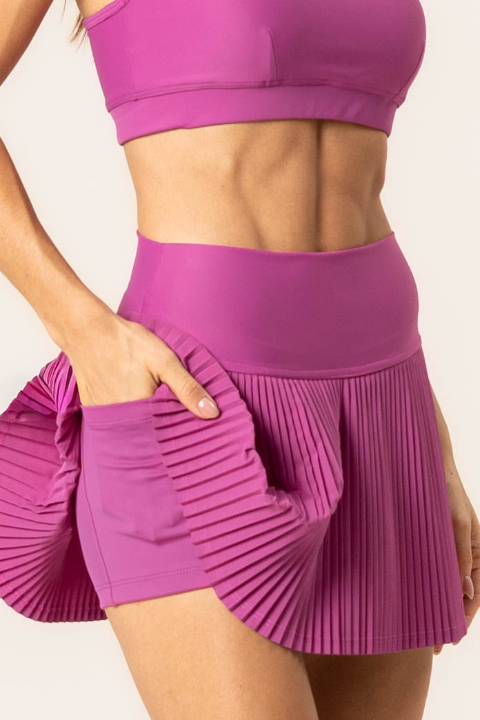 Short Saia Plissado Magenta - Imagem 5 - Mobile