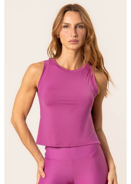 Regata Feminina Crop Magenta Rosa-2 - Imagem 1