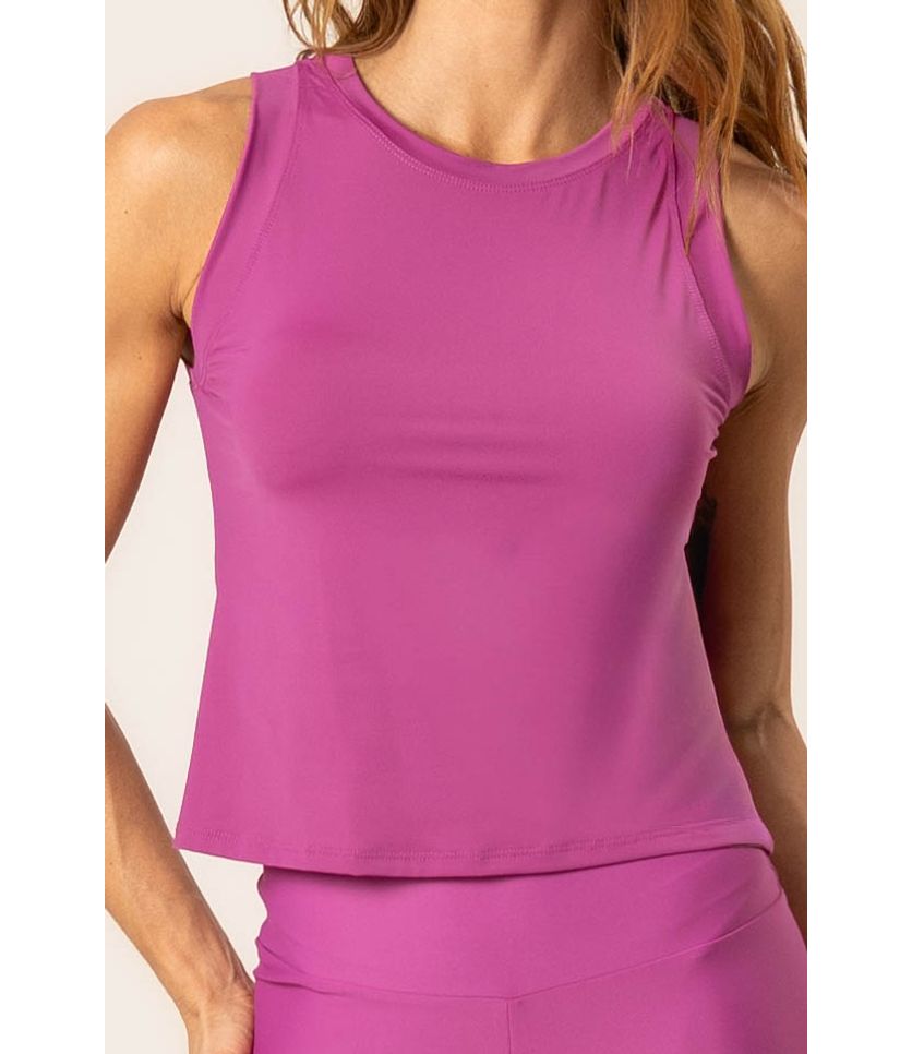 Regata Feminina Crop Magenta - Imagem 5 - Desktop