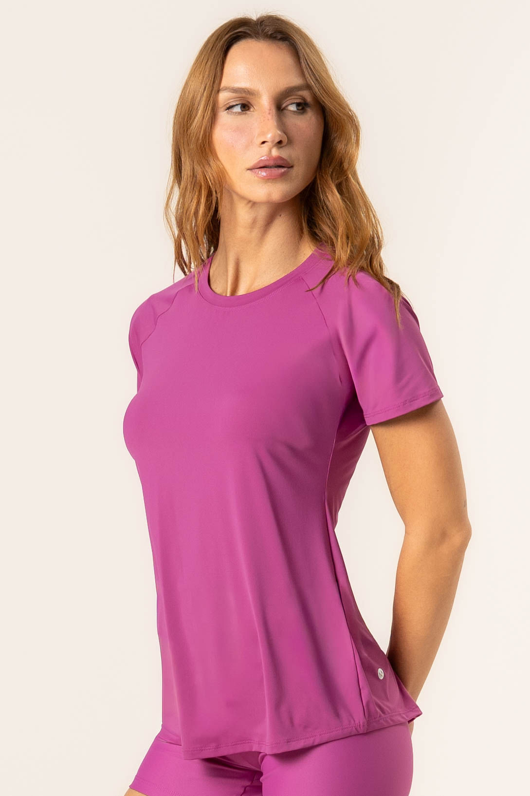 Camiseta Raglan Magenta Rosa-2 - Imagem 1