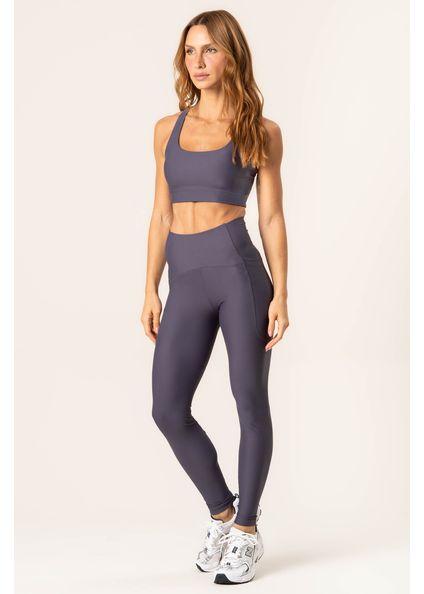Calça Legging Slim Shape Com 3 Bolsos Color Elite Azul-marinho - Imagem 1