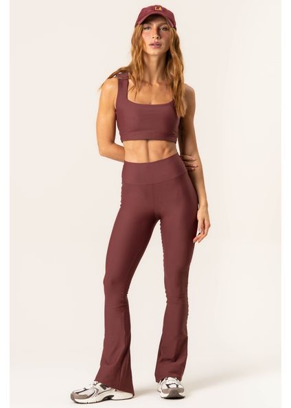 Calça Mini Flare Legging Studio Vinho - Imagem 1