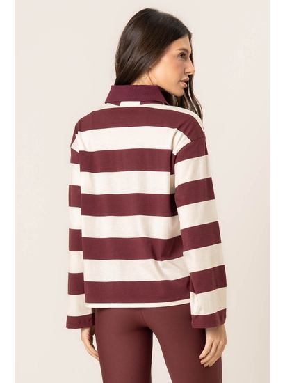 Blusa Manga Longa Polo Stripes - Imagem 2 - Desktop