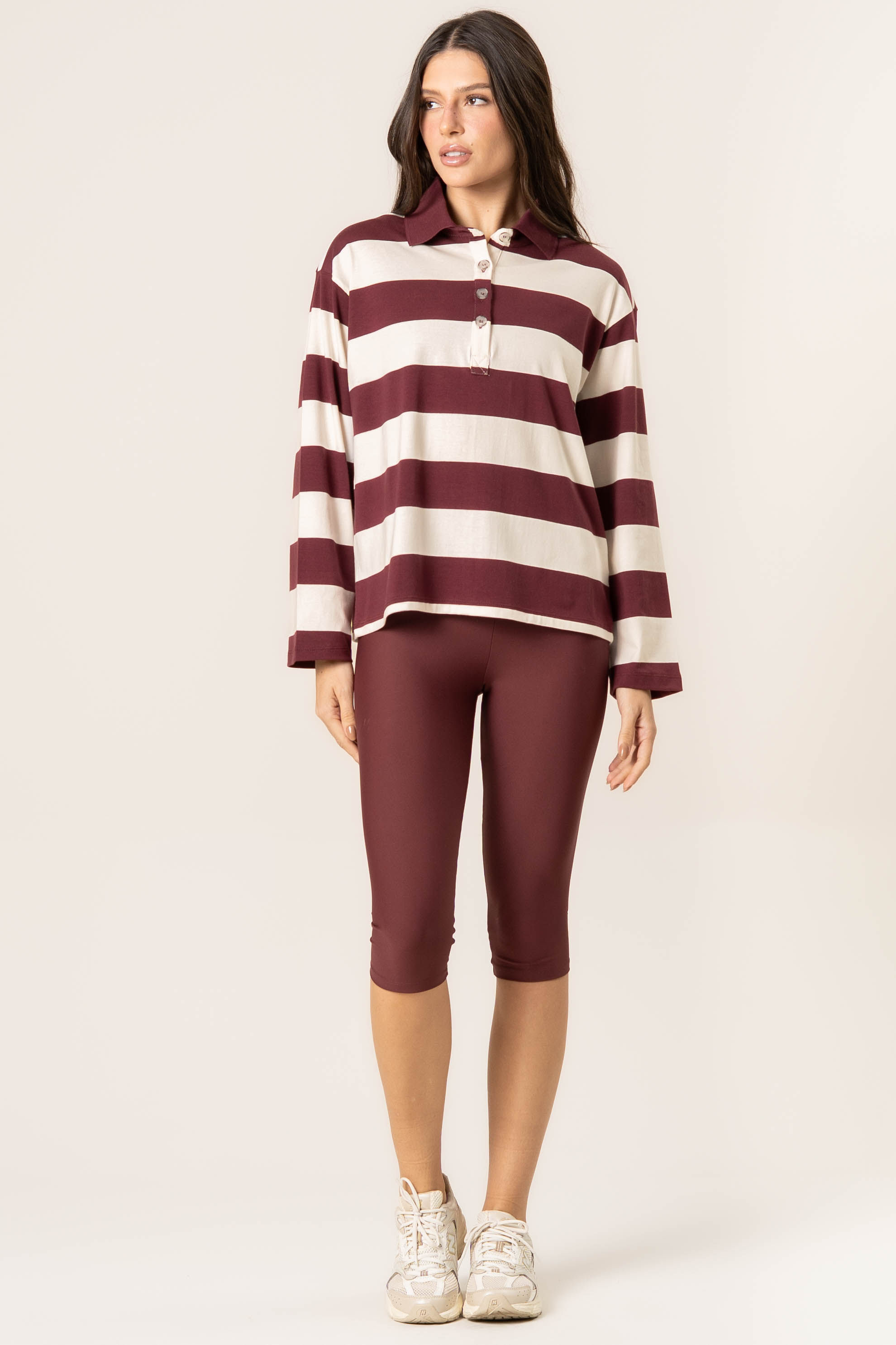 Blusa Manga Longa Polo Stripes - Imagem 3 - Mobile