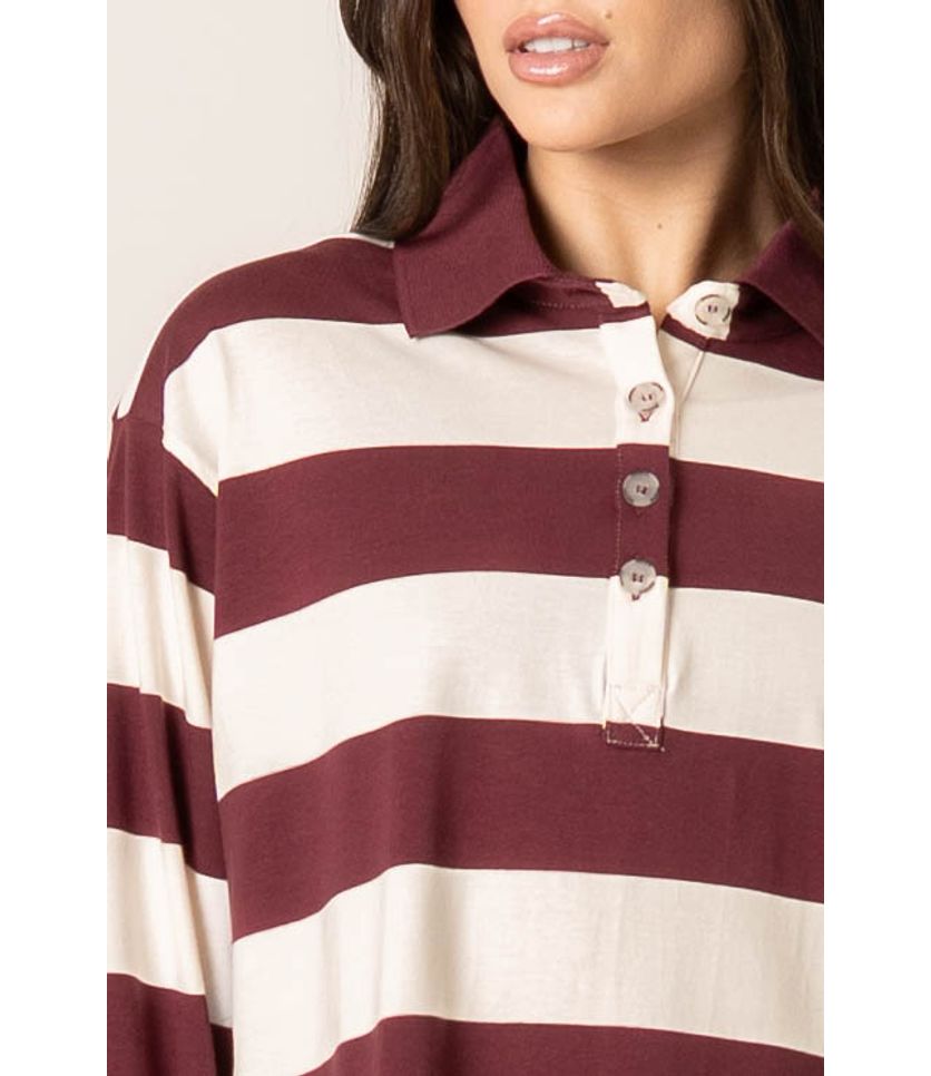Blusa Manga Longa Polo Stripes - Imagem 5 - Desktop