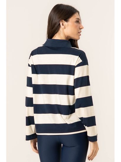 Blusa Manga Longa Polo Stripes - Imagem 2 - Desktop