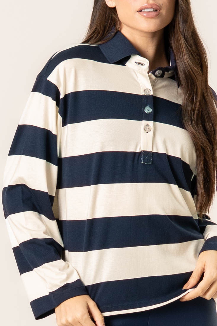 Blusa Manga Longa Polo Stripes - Imagem 5 - Mobile