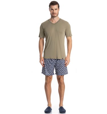 Pijama Masculino Curto Clóvis Tombini - Imagem 3 - Mobile