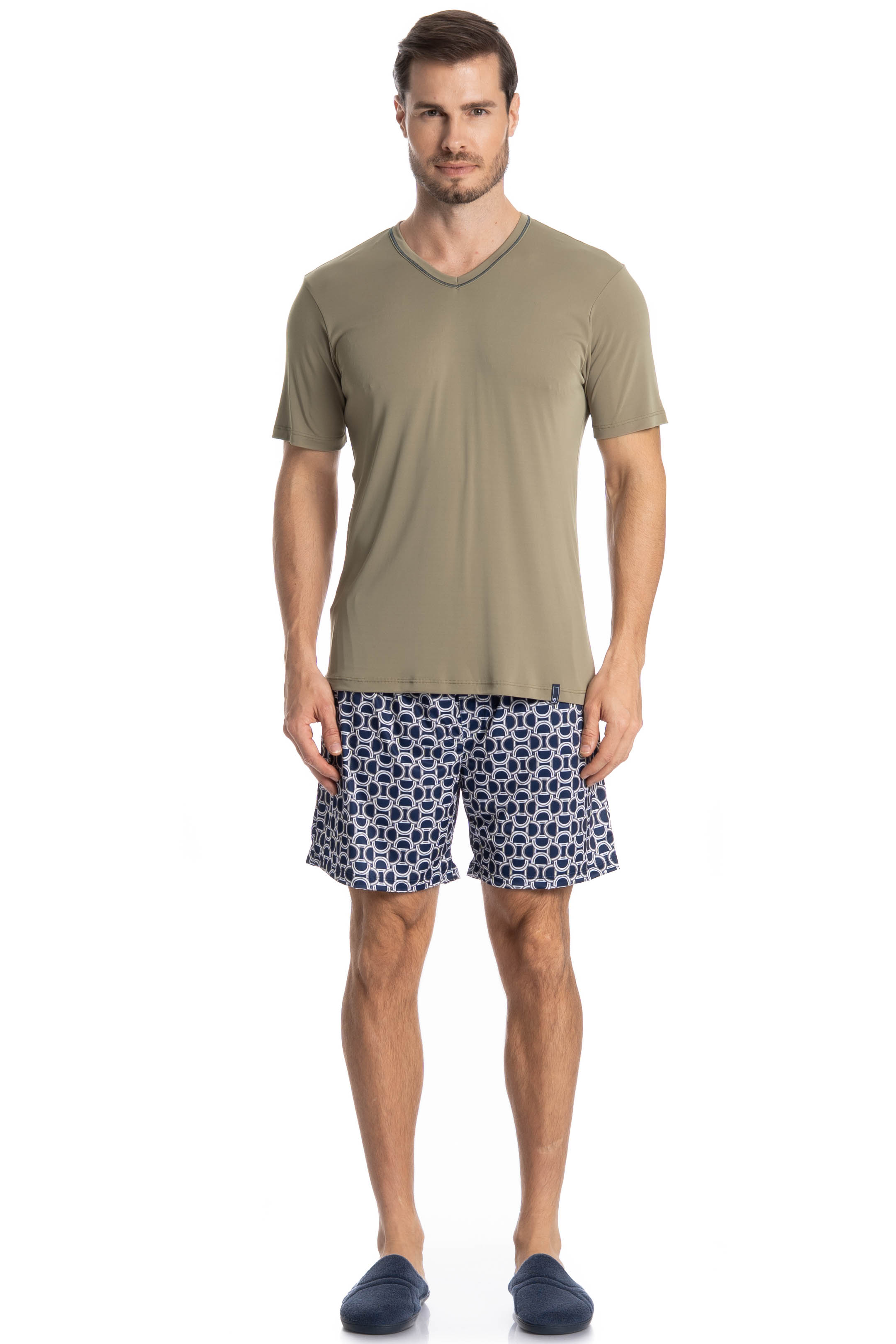 Pijama Masculino Curto Clóvis Tombini - Imagem 3 - Mobile