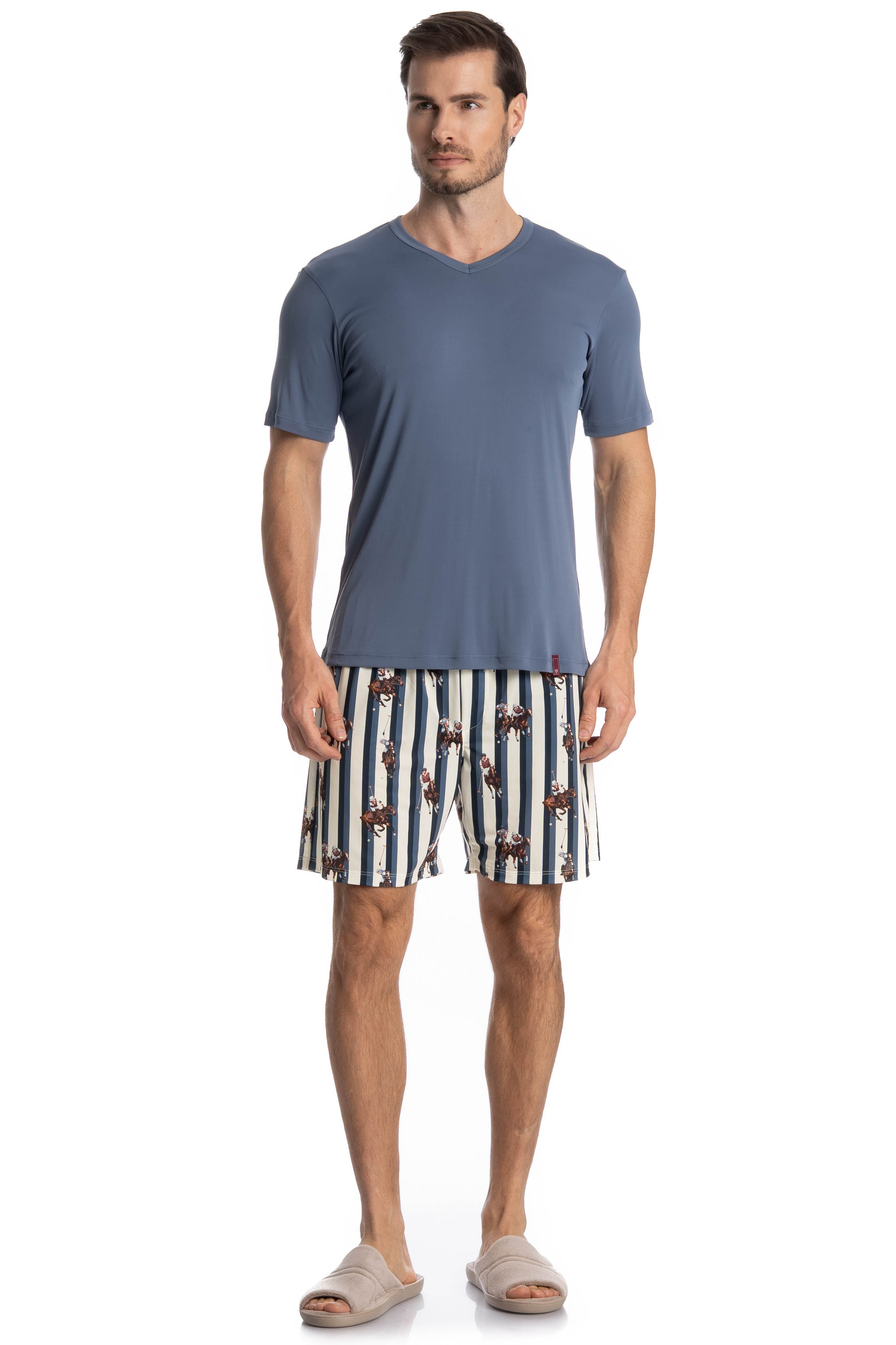 Pijama Masculino Curto Clóvis - Imagem 3 - Mobile